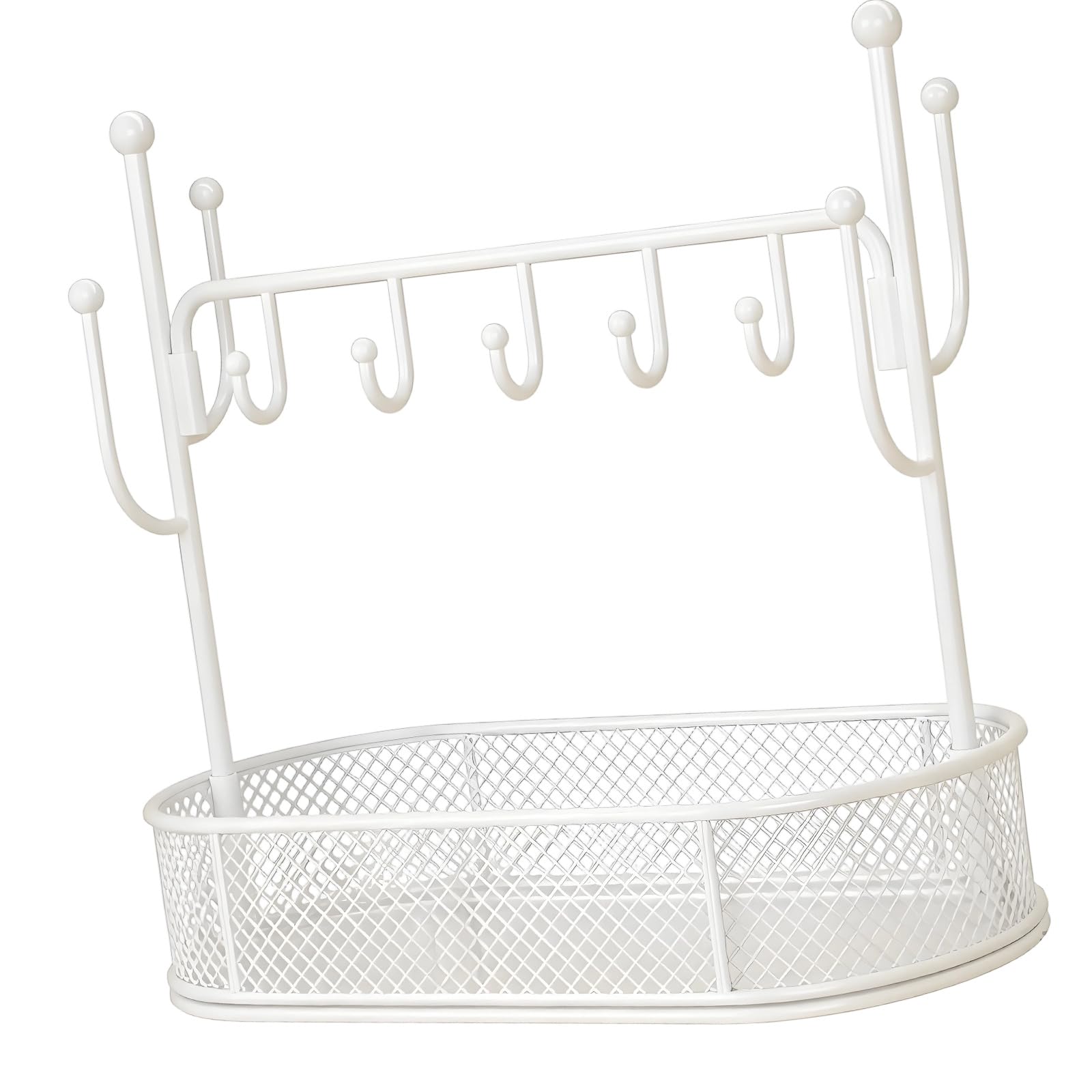 Limtula Jewelry Display Stand Iron Management Rack Organiser for Entryway Dresser or Nightstand Decoration Simple Holder