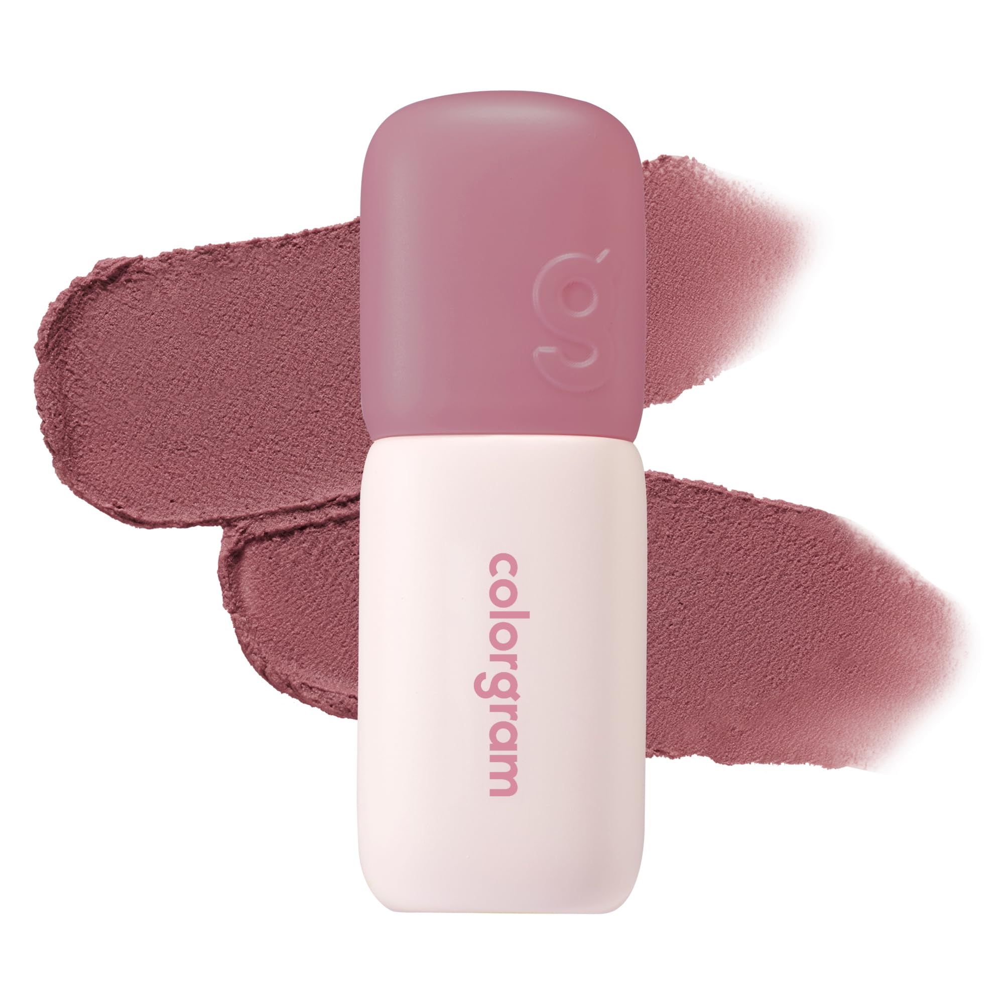 COLORGRAM NUDE BLUR TINT 07 GEEK ROSE | K-Beauty Makeup, Soft-Focus Matte Lip Stain, 2-in-1 Lip & Cheek ROUND TYPE 07 GEEK ROSE
