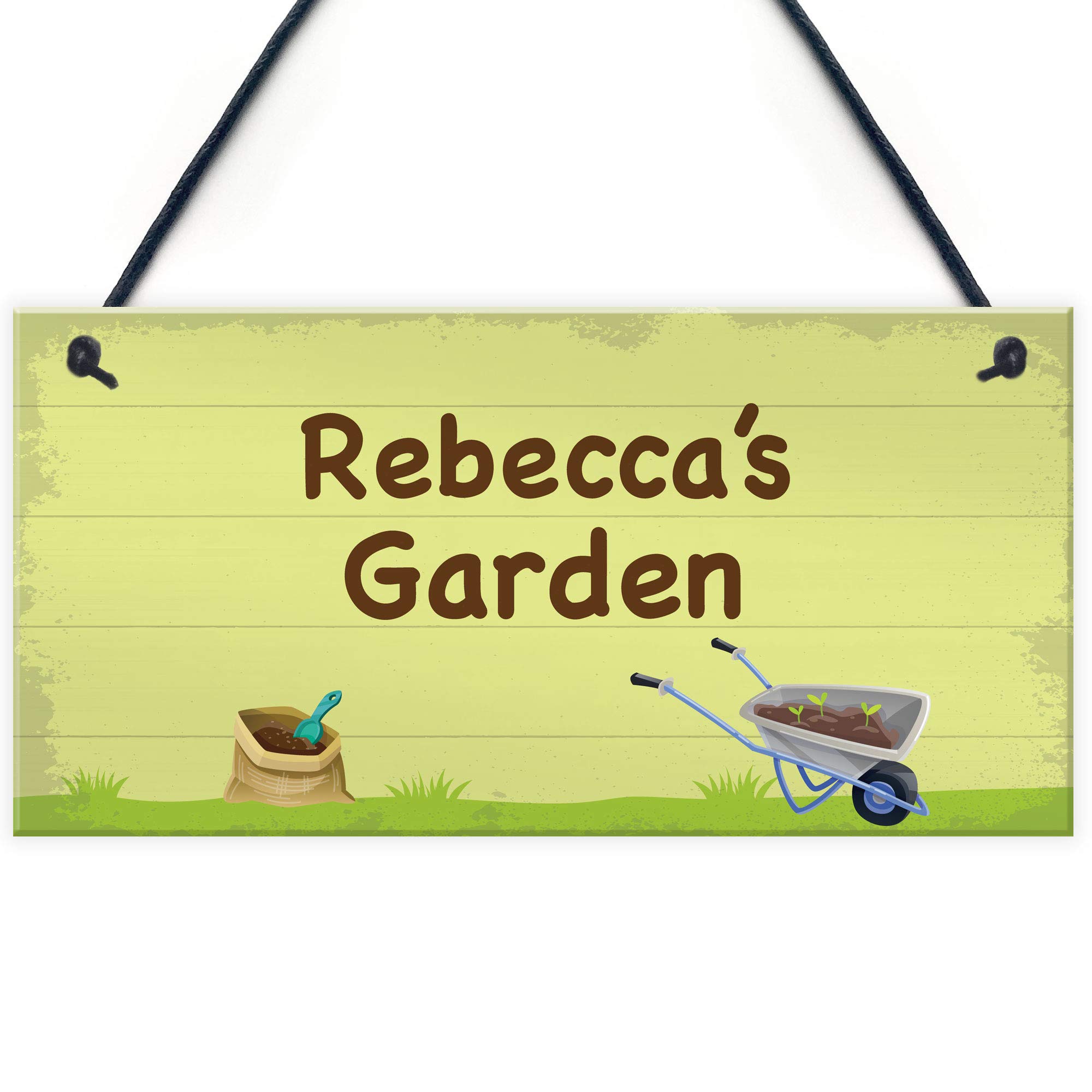 Red Ocean Garden Lover Gift Hanging Plaque Personalised Garden Sign Summer House Plaque Gift