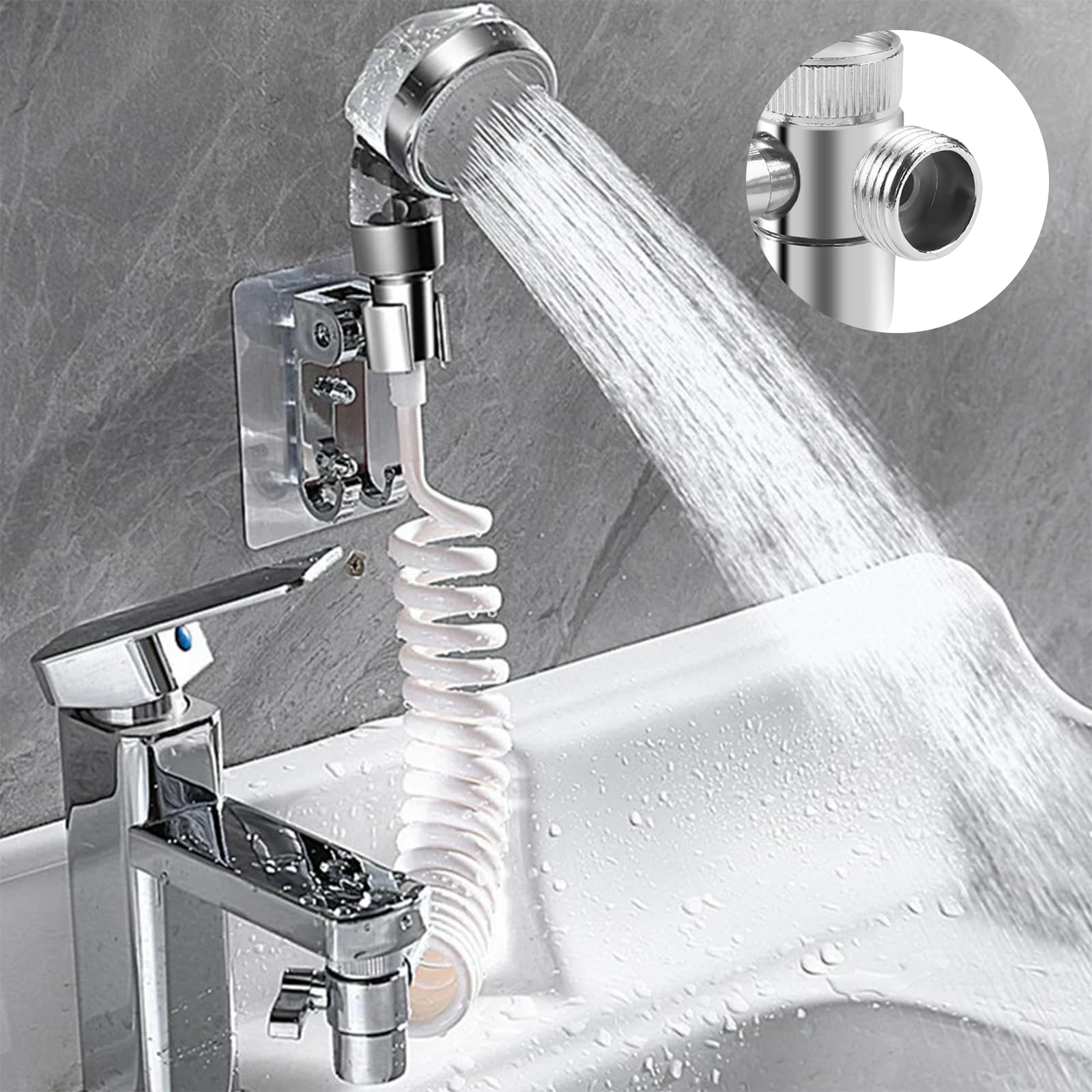 Adattatore Rubinetto 3 Vie - Deviatore Doccia In Lega Di Zinco, M22 A M24, Per Cucina E Bagno - Foto 11