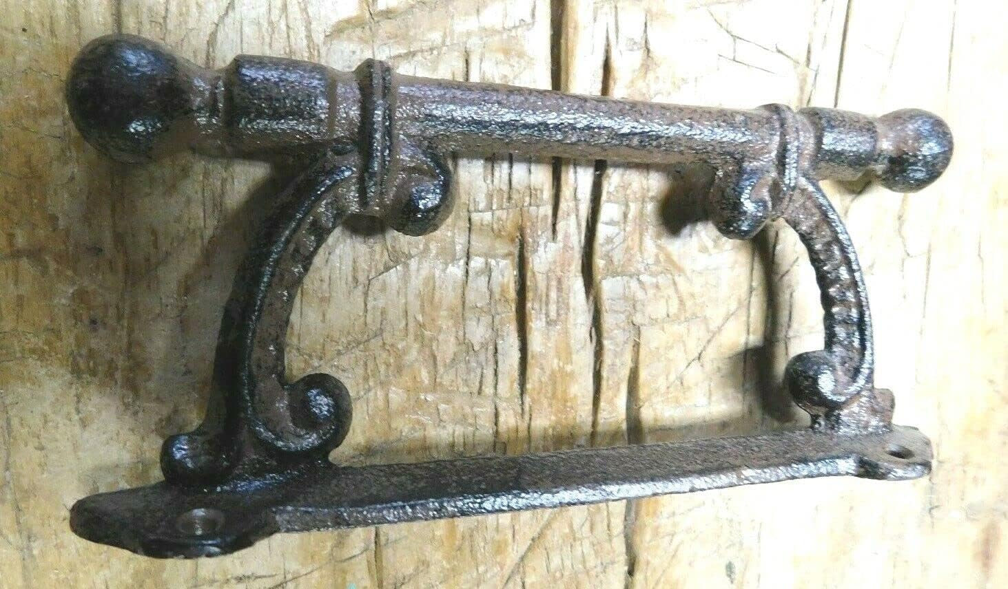 Vintage 4 Huge Cast Iron Antique Style Cable Barn Handle, Gate Pull, Shed Door Handles