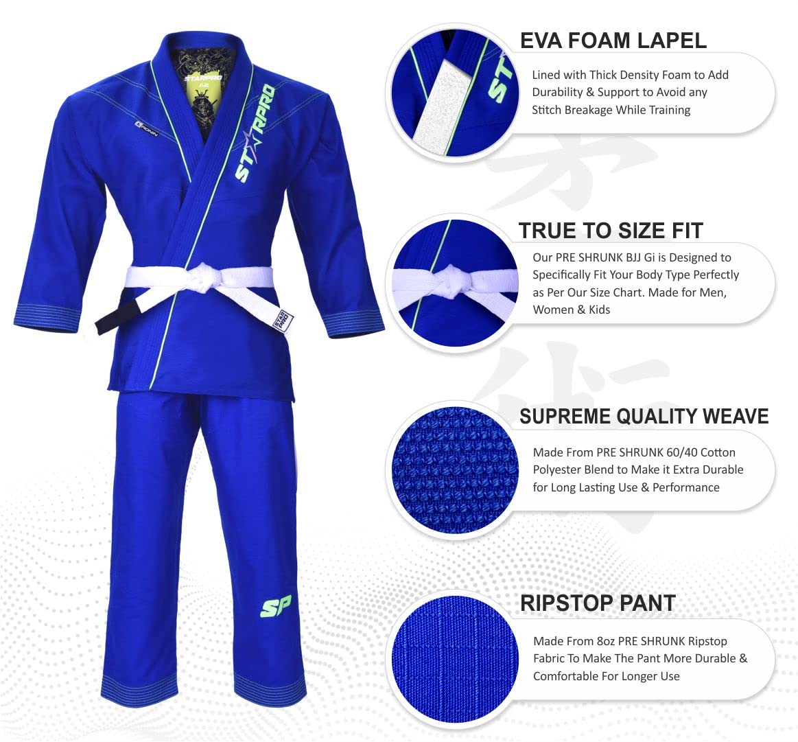 Starpro | Ronin Preshrunk Premium Jiu Jitsu, BJJ Gi | Diverses tailles et couleurs | Jujitsu Gi, Lightweight BJJ Gi, Jiu Jitsu Gi, Juijitsu Gi, Gi BJJ, BJJ Gi Men