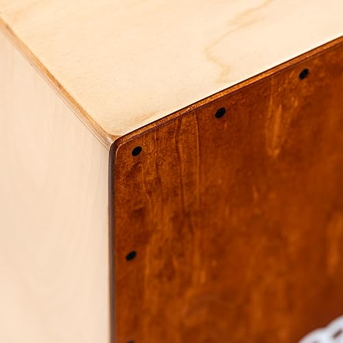 Vista 73 de Jam Cajon - Caja de tambor con caja y tono bajo para música acústica, fabricado en Europa, madera de abedul báltico, toca con tus manos, 2 años