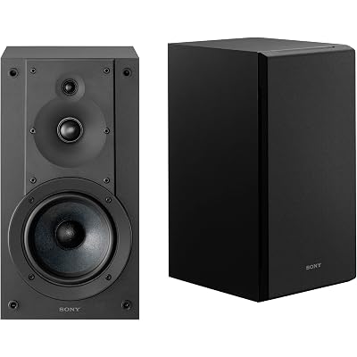 Sony CS Speakers, SS-CS5M2 3-Way 3-Driver Hi-res Bookshelf Speakers (Pair), Black