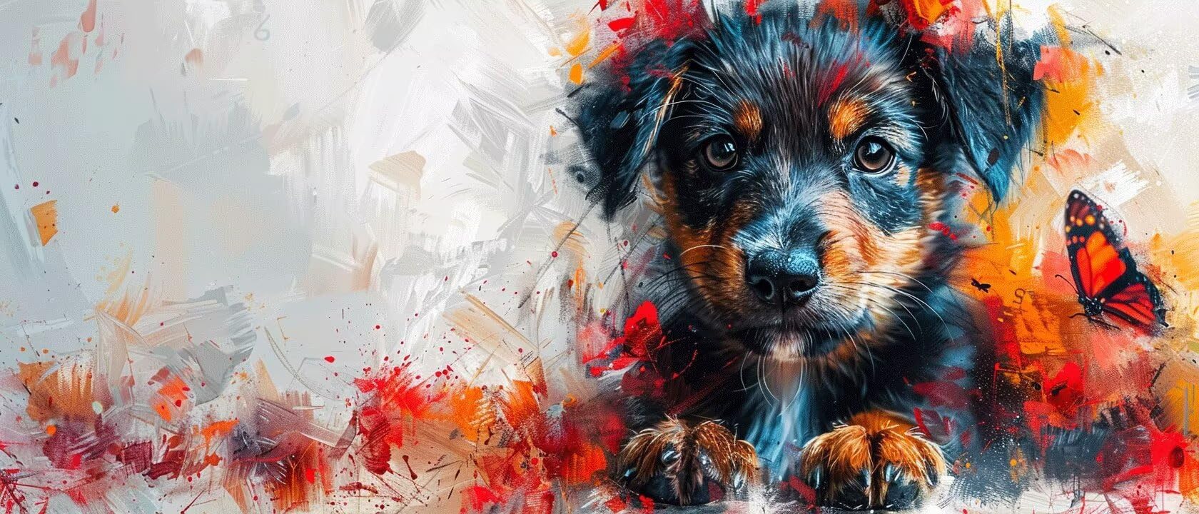 Malowanie zwierząt po numerach, pies do malowania według numerów, zestawy dla dorosłych, początkujących, DIY zestawy do malowania olejnego z 3 pędzlami, pigment akrylowy, rysunek na kolorowym płótnie