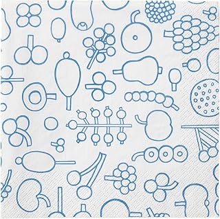 IKEA ペーパーナプキン:種類・価格・口コミ 20 Iittala Curious Mind of Oiva Toikka Paper Napkins, Pack of 20, Herle Light Blue