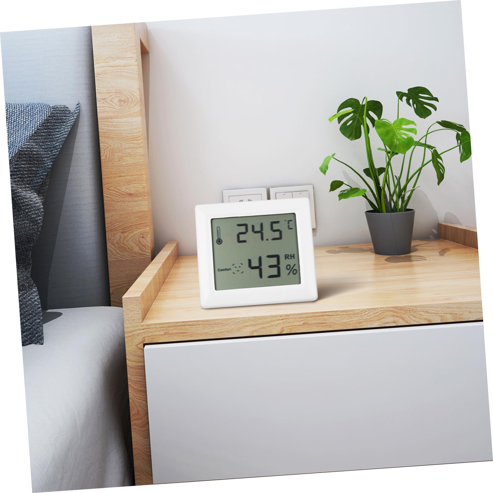 Abaodam 2 Ensembles Hygromètre D'humidité Numérique Ménage Thermomètres Pour Chambre Humidimètres Jauge De Mesure D'humidité Hygrometre Interieur Abdos 2 Pièces * 2