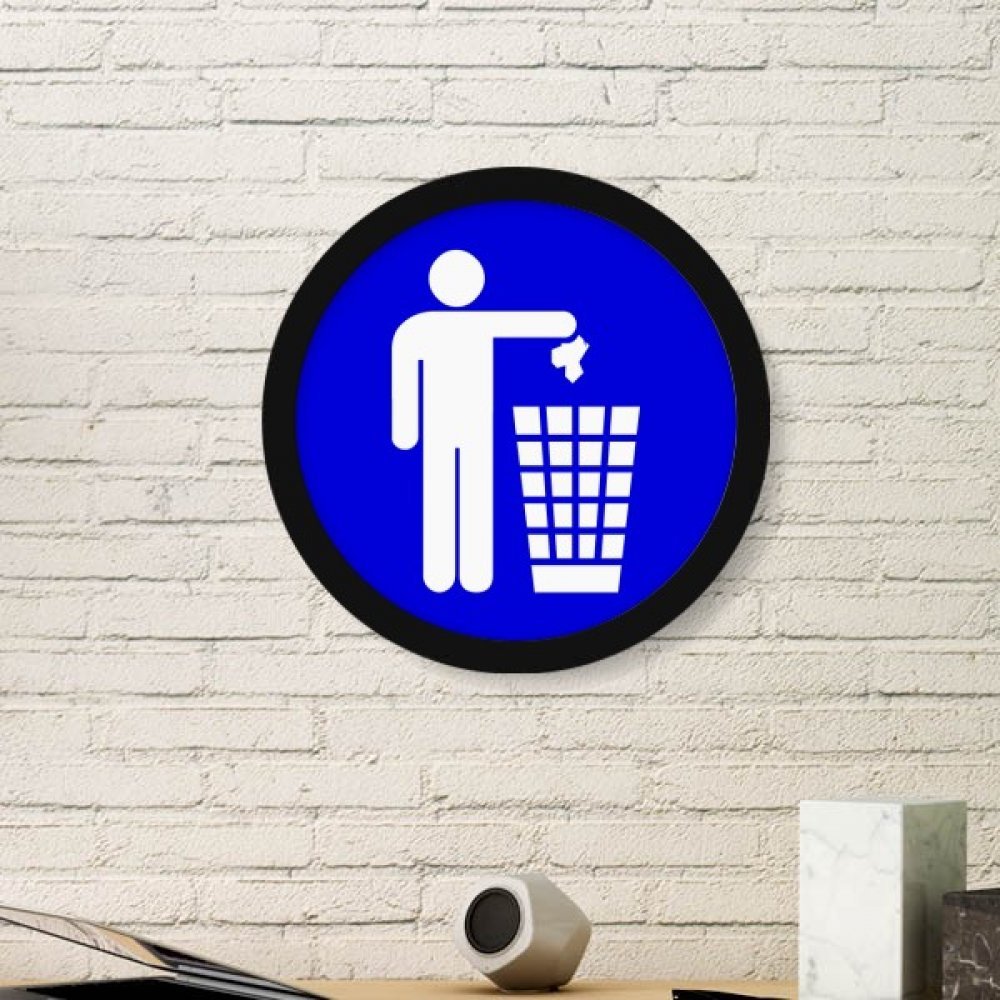 Stickers accueil Très Blue et peintures d'art avec motif attention rond simple