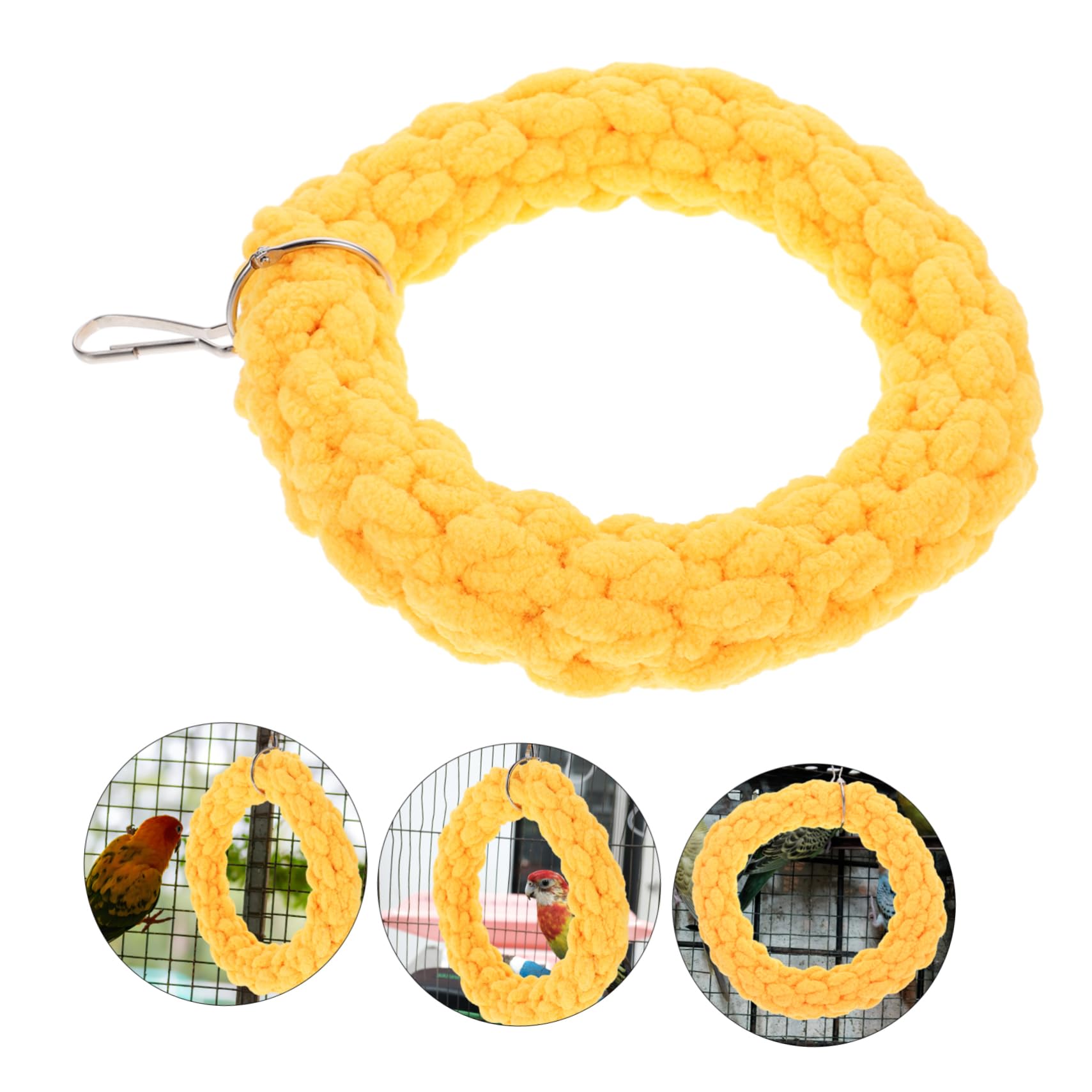 Yardwe 5piezas Columpio De Algodón para Pájaros Juguete Colgante De Cuerda Natural para Periquitos y para Ejercicio y Diversión Jaulas De