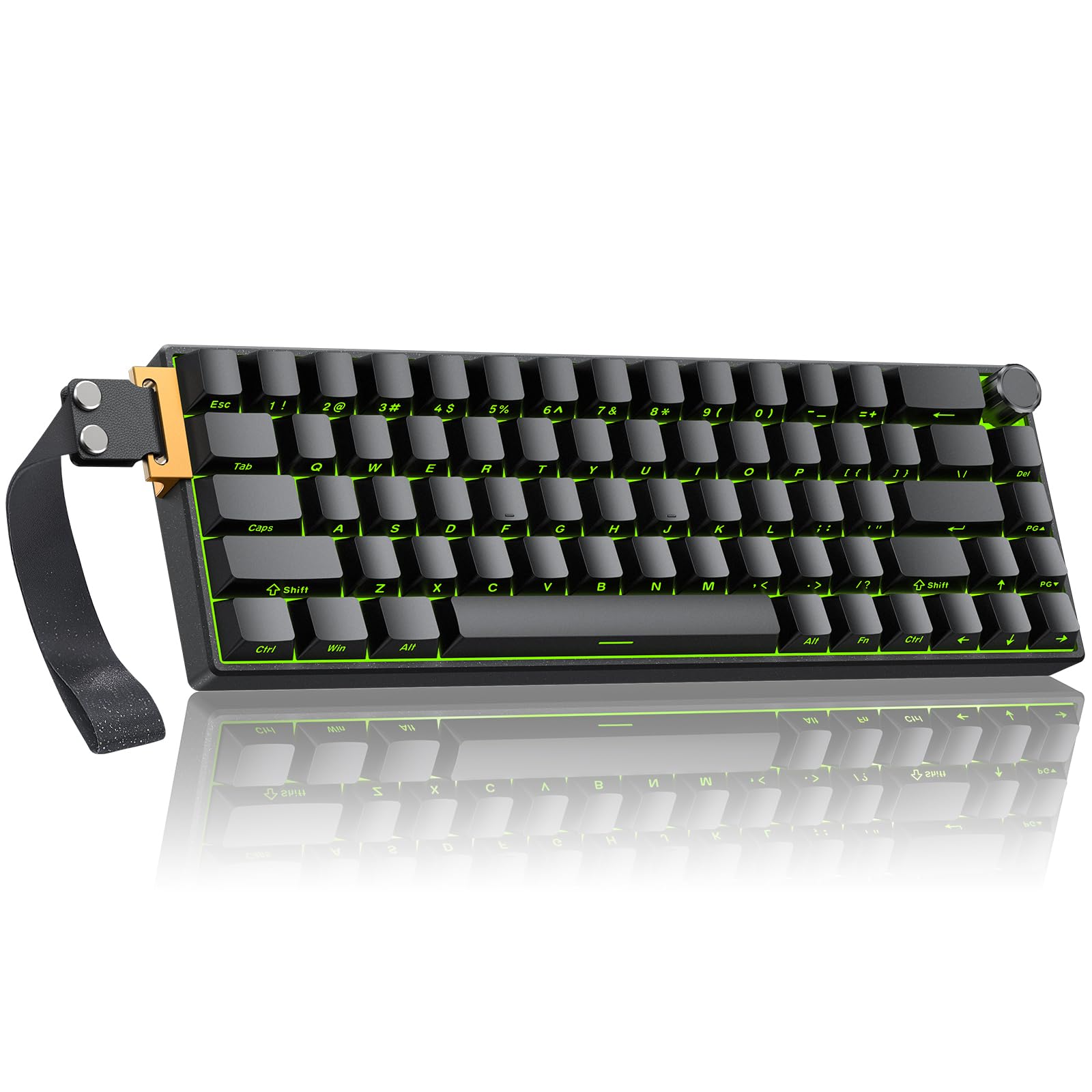 TECURS Gaming Keyboard Mechanical with Aluminium Housing Unit Hall Effect Magnetic Switches, Rapid Trigger, Adjustable Actuation, Web-Controlled, 60% RGB Keyboard with Cable Hot-Swap, US Layout