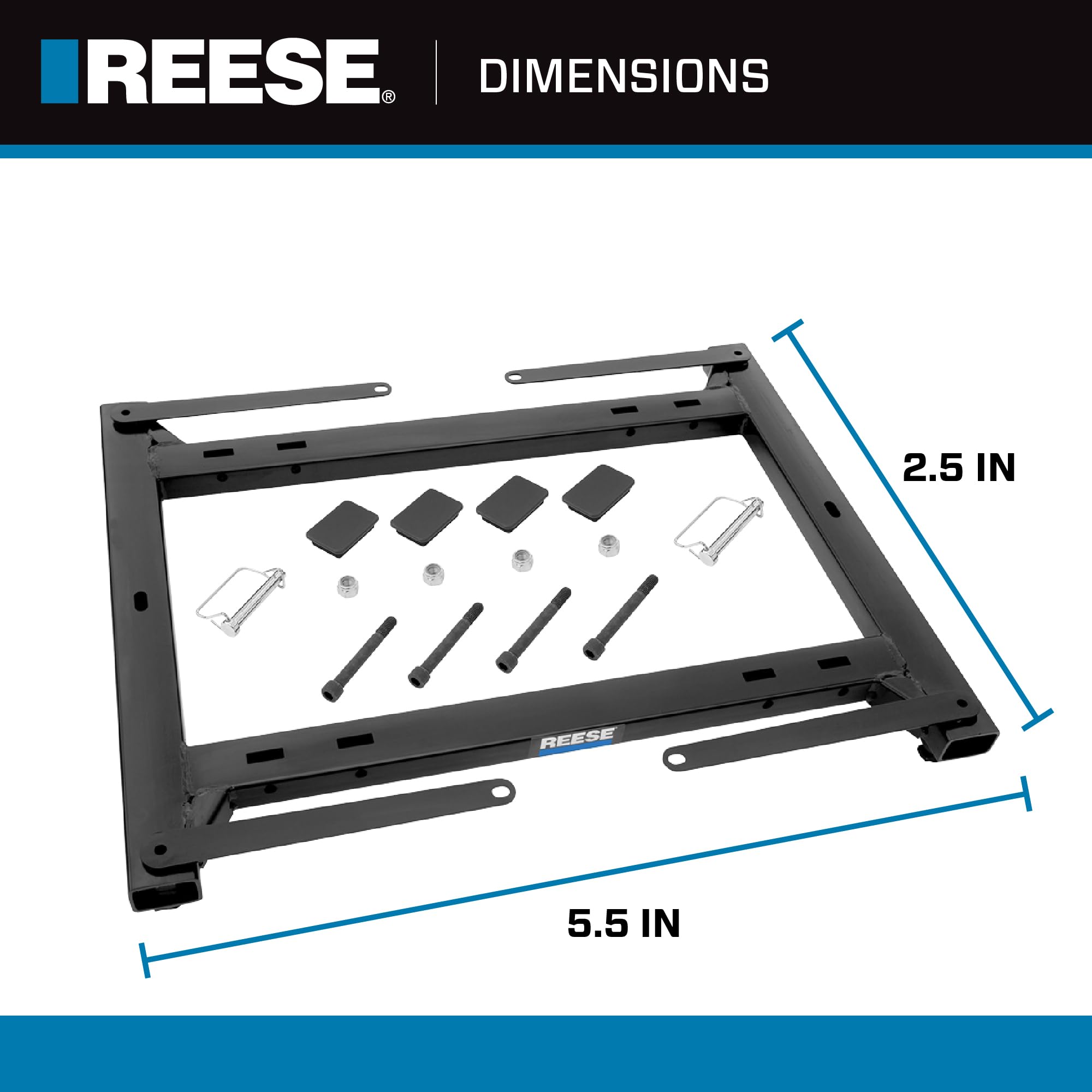 Reese 30154 Rail Kit Mounting Adapter for Attaching Standard Fifth Wheel Hitches, Compatible with RAM (please verify VEHICLE APPLICATION).