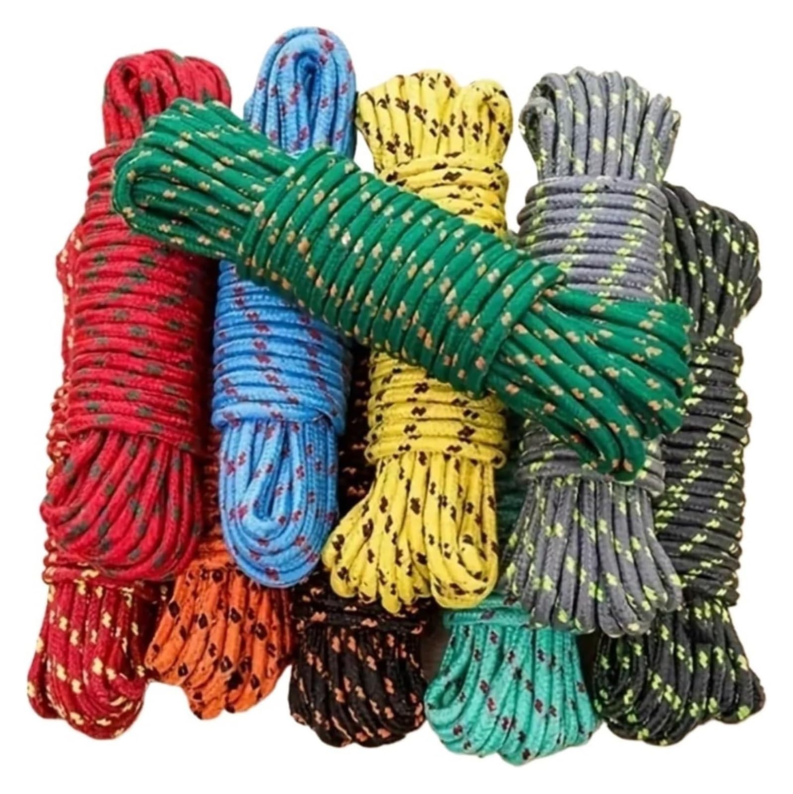TVANTRUXIS Outdoor Portable Clothesline, Laundry Line 2Pcs Nylon Clothesline Rope 5m 10m For Clothes Drying(10m)