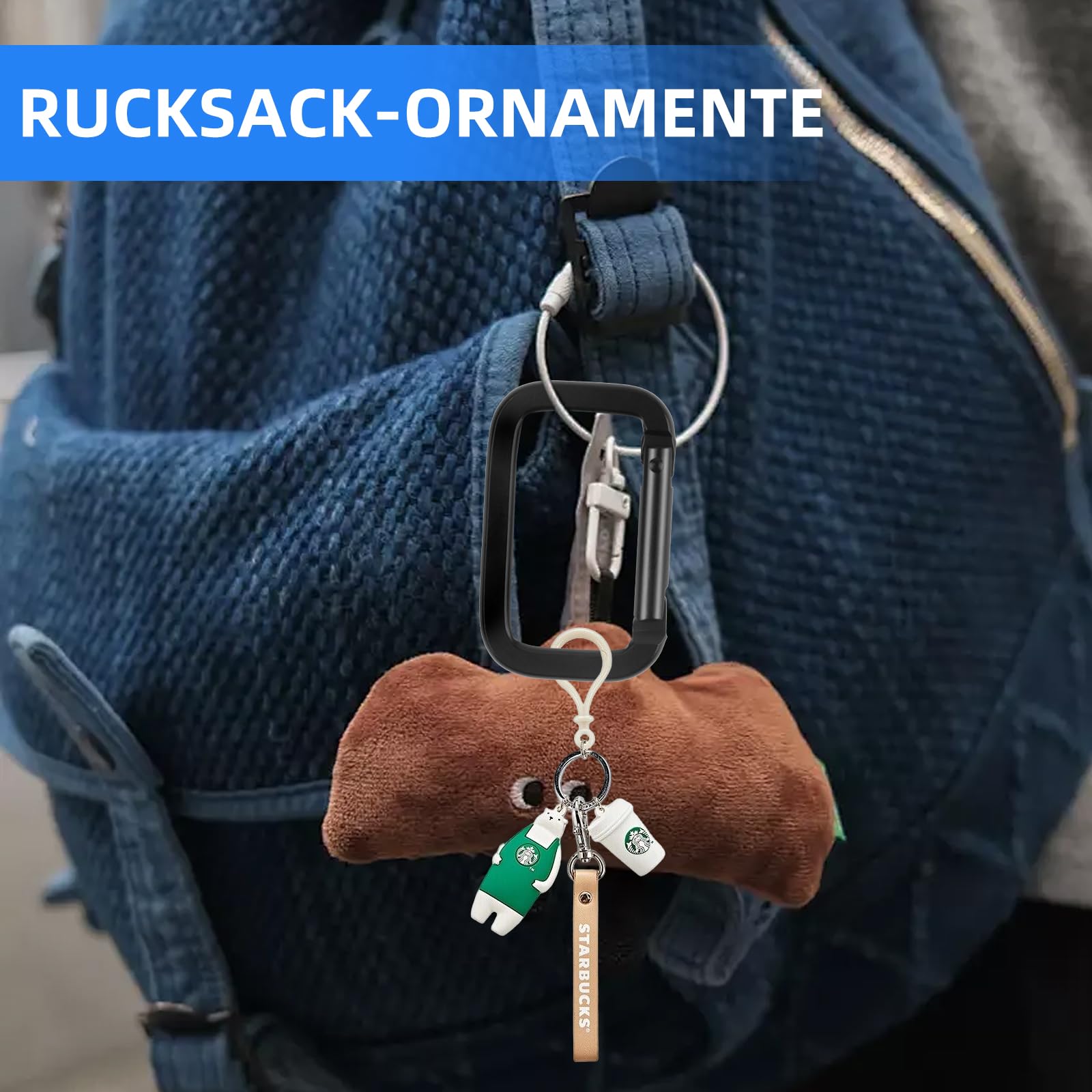 12 moschettoni piccoli, 3,0 x 4,7 cm, mini moschettone, in lega di alluminio, forma quadrata, per attività all'aperto, campeggio, casa, escursionismo, accessori