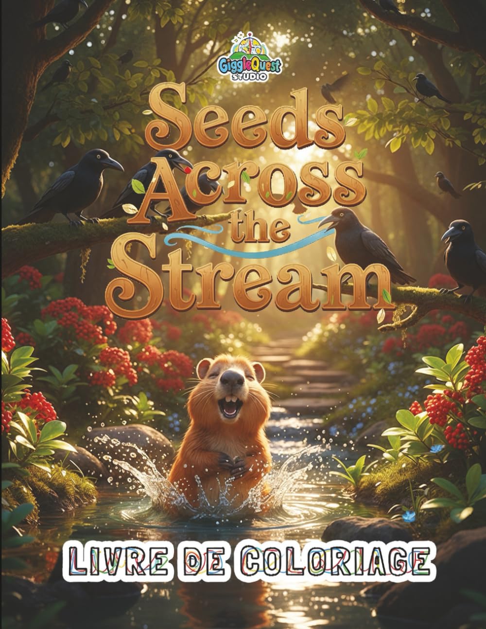 Seeds Across the Stream: Livre de Coloriage | GQ07 (Compagnons des Livres de Coloriage GiggleQuest)