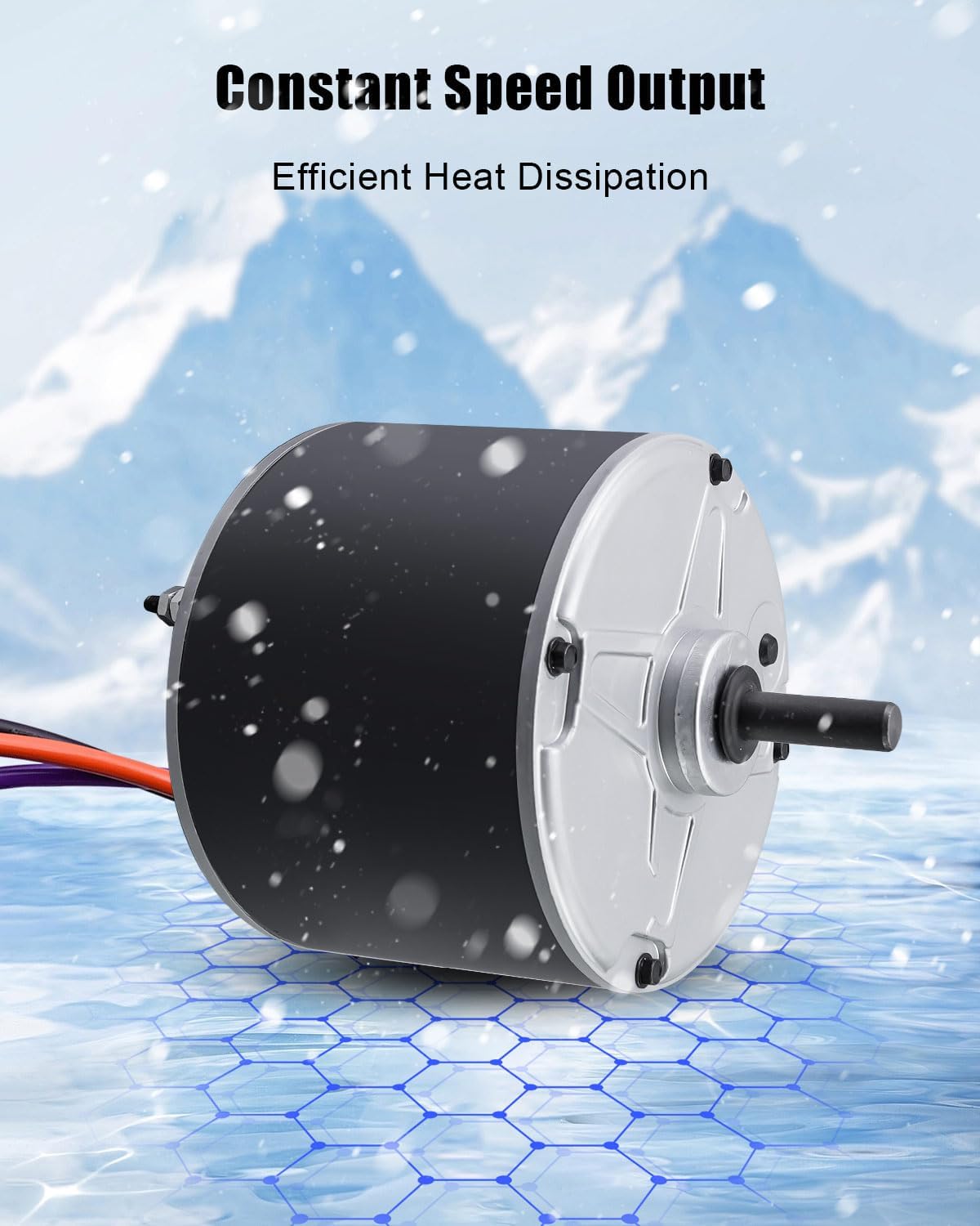 68J97 Condenser Fan Motor Compatible with Interlink Lennox Emerson 1075 RPM 208/230V 1/6 HP