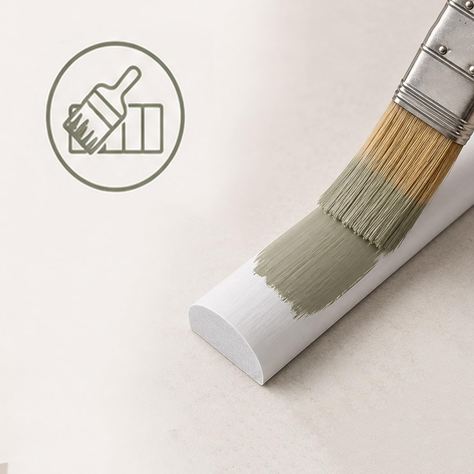 Elastyczna Listwa Ozdobna PVC 5cm/1.96“ Wąska DIY Listwa Dekoracyjna Do Malowania Wodoodporna Listwa Wykończeniowa Do Ścian, Sufitów, Szafek I Luster White,7M