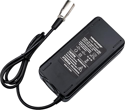 Cargador de 67.2V 16S Entrada de batería de iones de litio 110V 60V Salida del cargador 2A para Ebike Health Care 59.2V GX16 3-Prong Plug Jack (XLR)