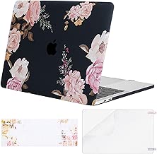 MOSISO MacBook Pro 15 inch Case 2019 2018 2017 2016 Release A1990 A1707, Plastic Pattern Hard Shell & Keyboard Cover & Screen Protector Compatible with MacBook Pro 15 Touch Bar, Peony Blossom - coolthings.us
