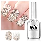 GAOY Glitter Gel Nail Polish, 16ml Champagne Sparkly Gel Polish, Diamond Shiny Glitter Soak Off UV Light Cure for Nail Art Home DIY Manicure, 1169