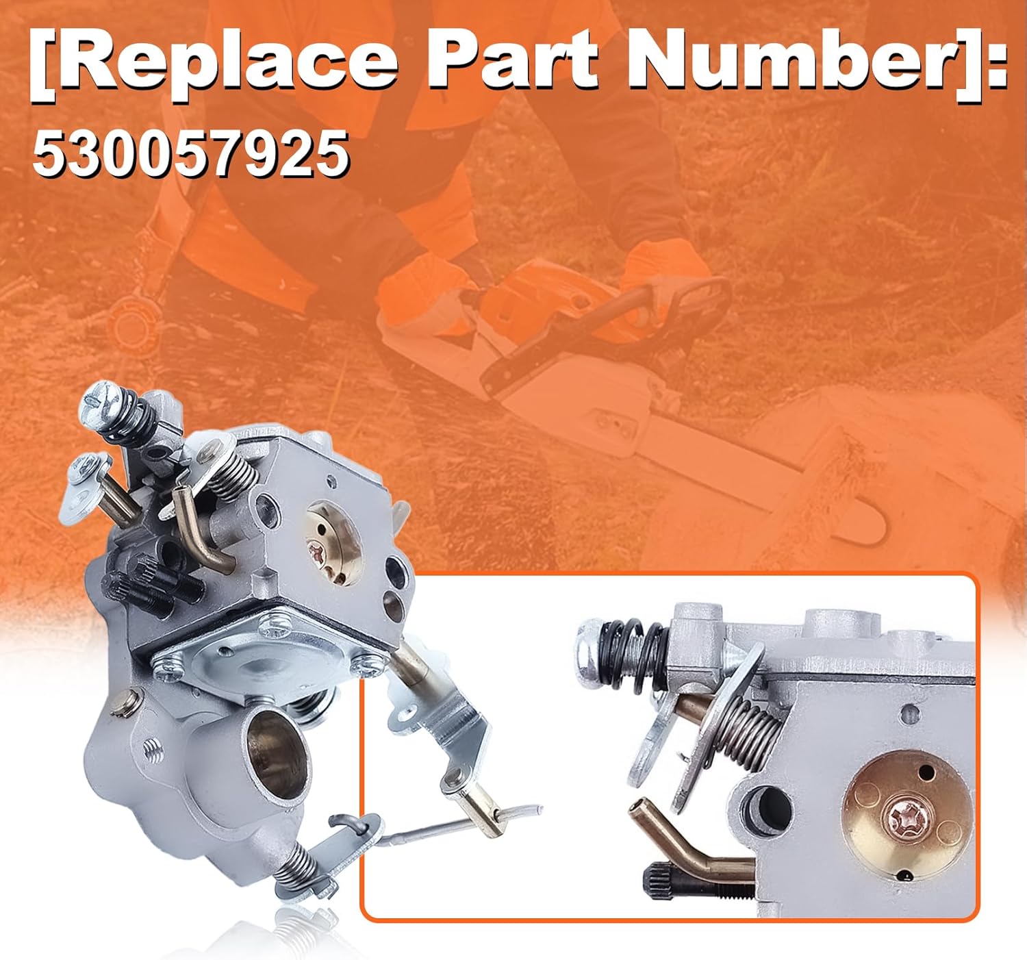 Tune Up Carburetor Carb Kit For Poulan Chainsaw Part Pro PP4218A 18" 42CC, Carburetor, Spark Plug, Air Filter, Fuel Line, Check Valve, Primer Blub, Carb Gasket Fuel Filter