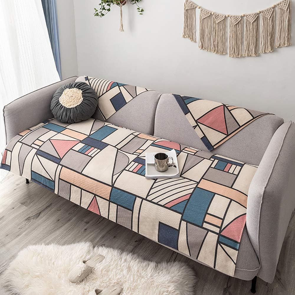 Sofa cover Printed Furniture Protector,Bohemian Cotton Flax