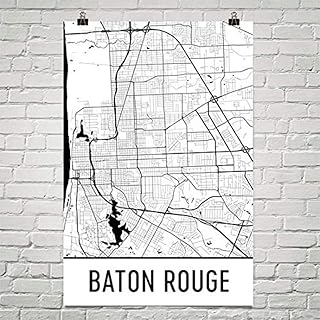 Baton Rouge Map, Baton Rouge Art, Baton Rouge Print, Baton Rouge LA Poster, Baton Rouge Wall Art, Map of Baton Rouge, Baton Rouge Poster 24