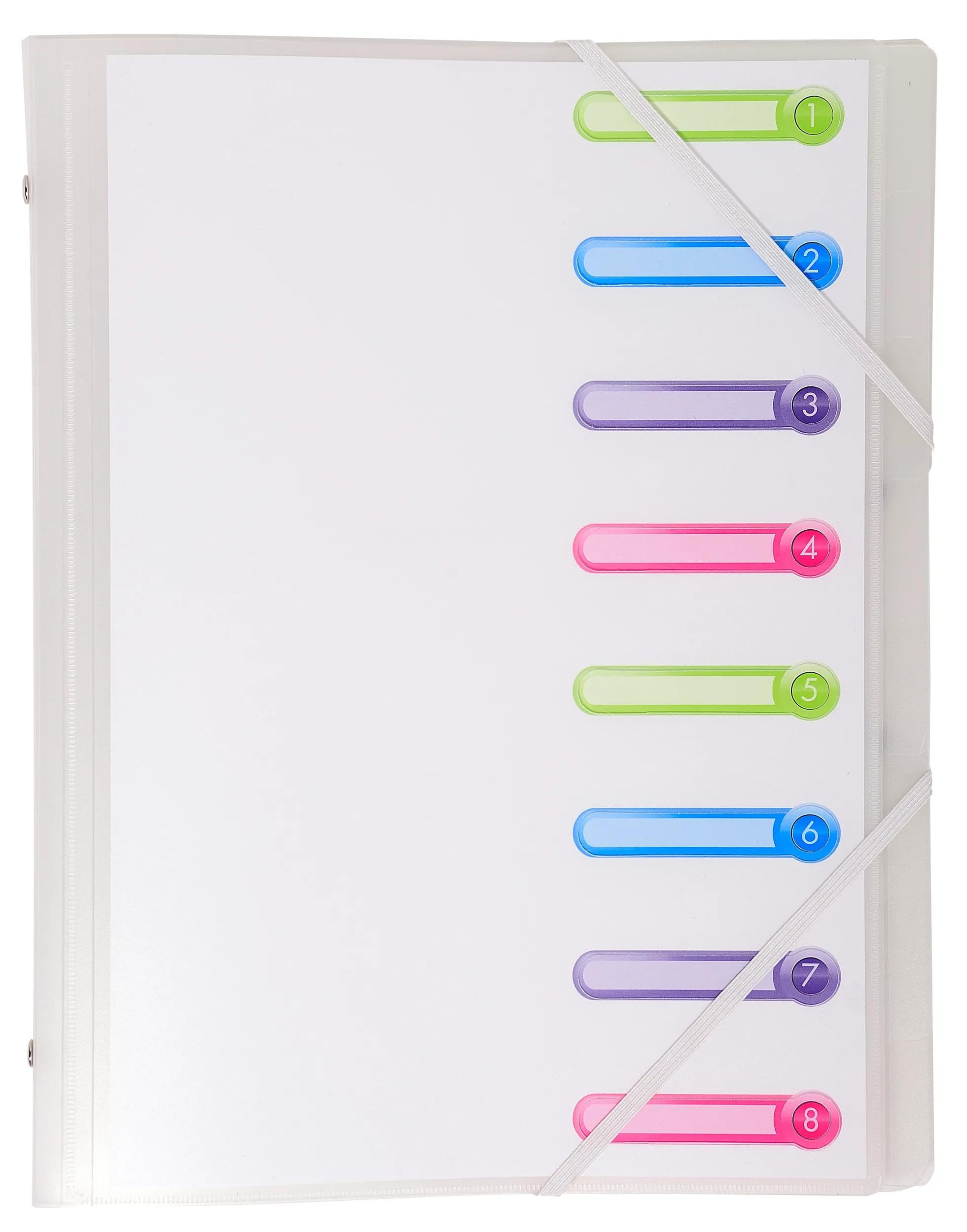 Exacompta, Ref 56187E, Box of 10 Chromaline File Boxes, 3 Flaps, with Elastic Bands and Cut-Out Windows
