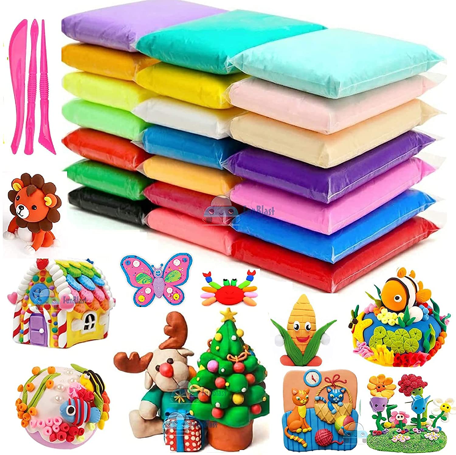 FunBlast Foam Putty Clay or Dough for Kids, Activity Clay Toys for Kids, Colorful Soft Playing Clay Toy Kit for Kids, Magic Clay for Art and Craft – (12 Pcs Clay Toy; Random Color) (B09DGHNDRC) Amazon Price History, Amazon Price Tracker