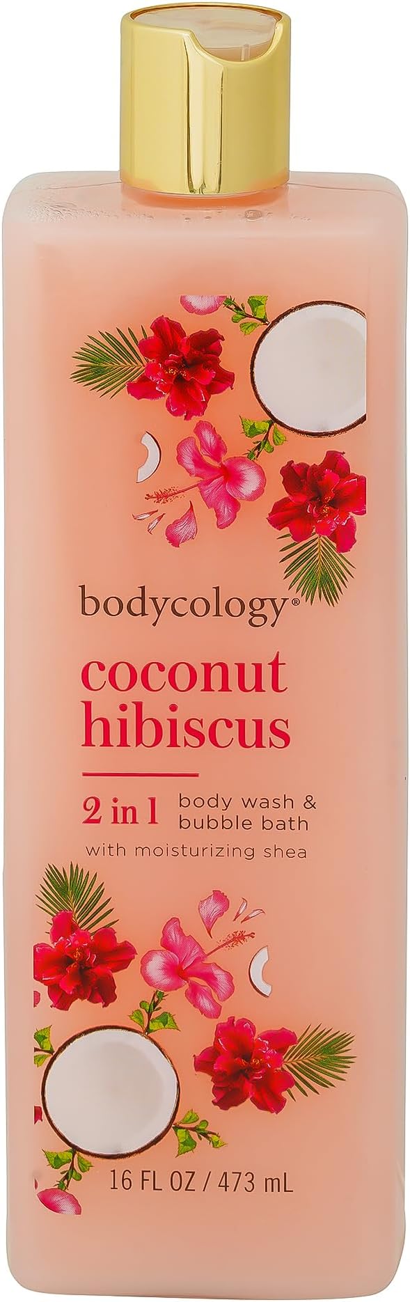 Coconut Hibiscus Moisturizing Body Wash for Women, 16 Ounce