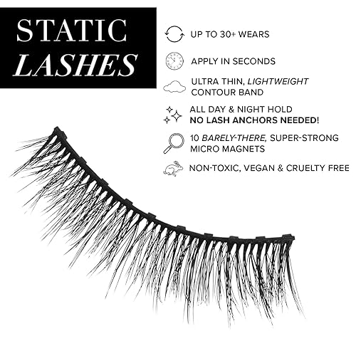 Miniatura 2 de STATIC NAILS Pestañas magnéticas para ojos guiño guiño negro natural