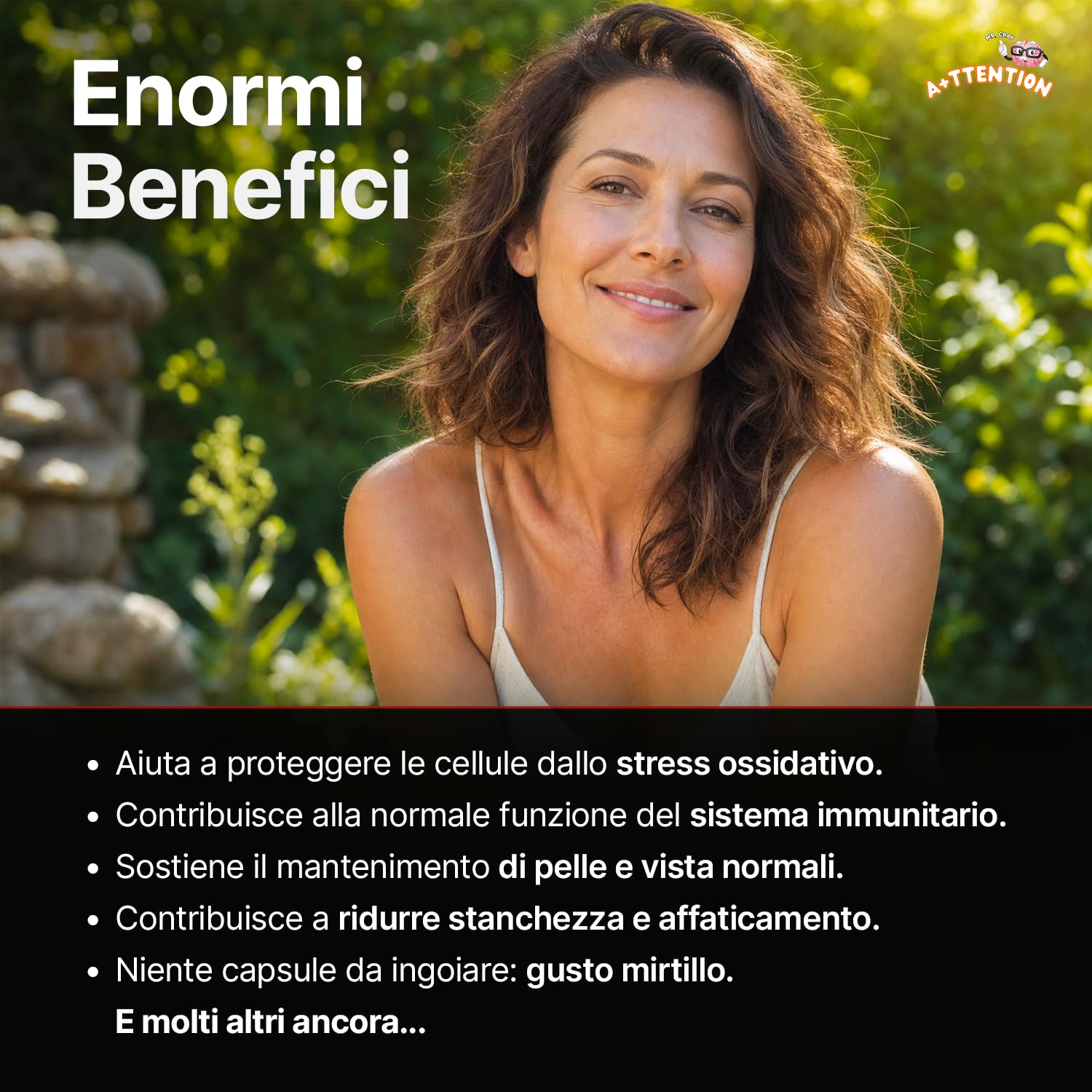 A+ttention Mr.Gray ASTAXAN | Antioxy Complex | Astaxantina 2,5% Haematococcus Gummies 60 Caramelle | Vitamina C E Q10 Zinco | Estratto a Freddo| Made In Italy|1 Mese