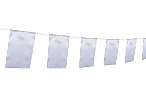 Kind Girl 38Pcs 50Feet White Flag