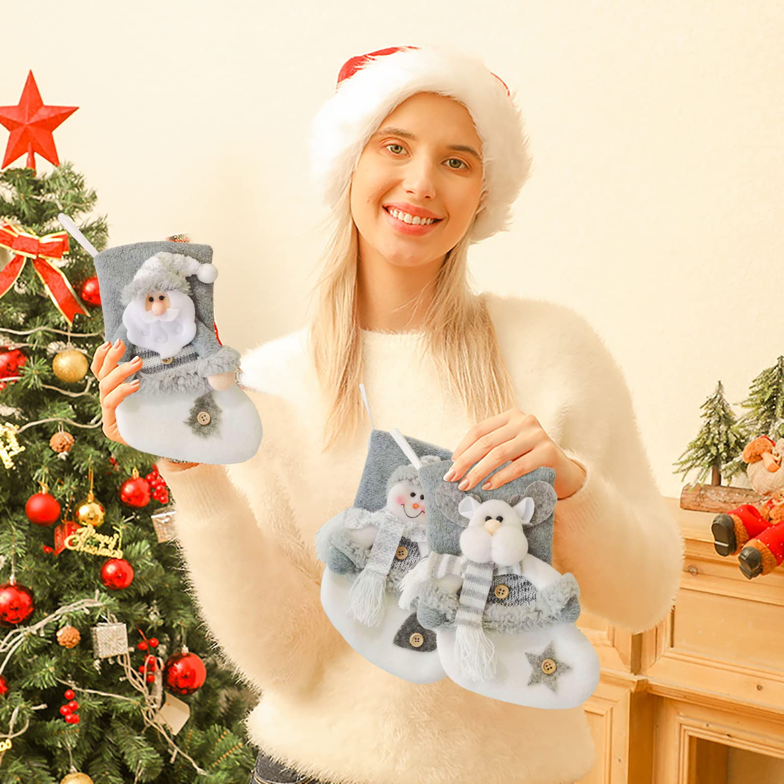 Amazon.co.jp: 【LEISURE CLUB】クリスマス 靴下 装飾 ギフトバッグ