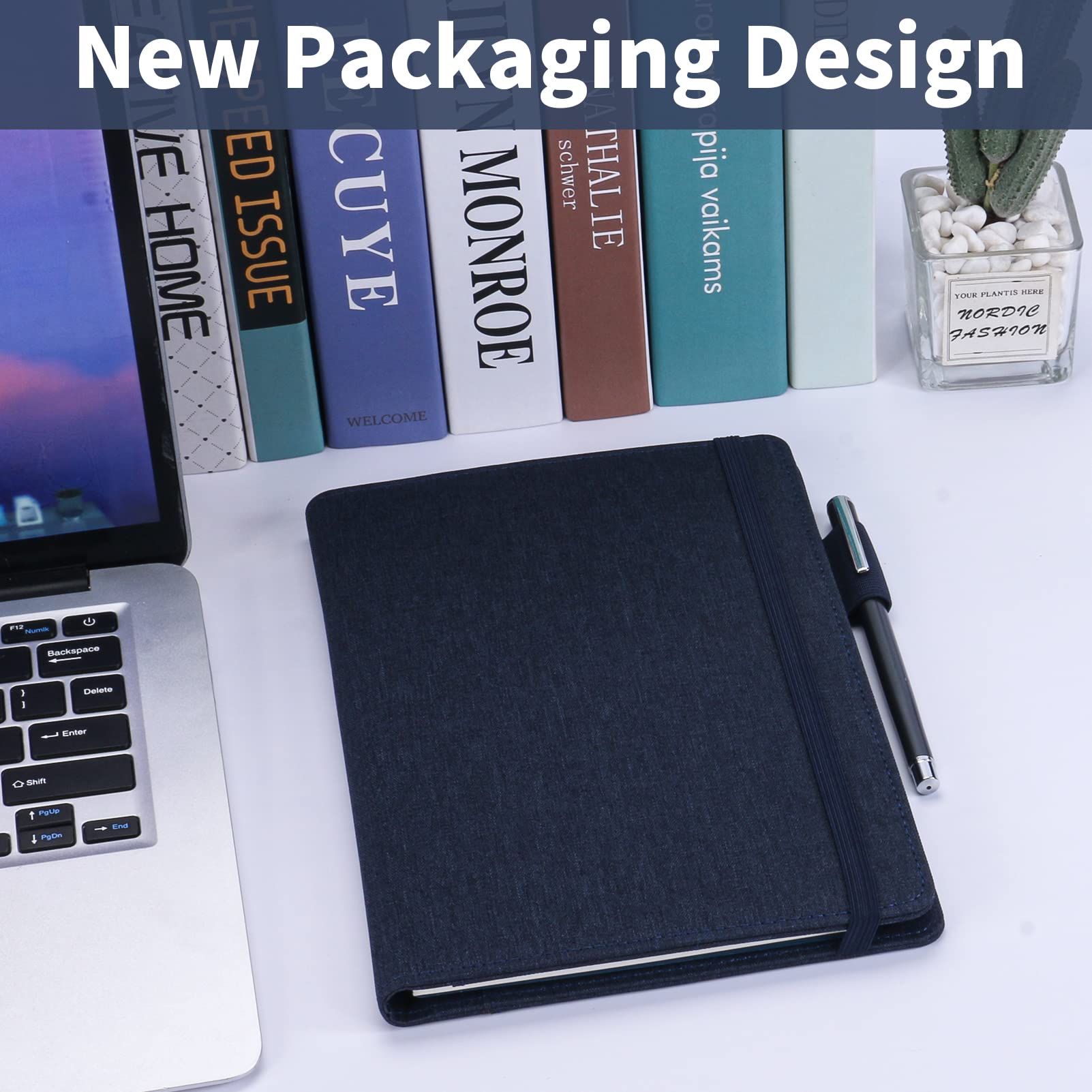 Pokrowiec na notatnik w rozmiarze Executive do Rocketbook A5, 22,4 x 15,2 cm, wodoszczelny organizer z uchwytem na długopis i przegródkami na karty, etui ochronne na pamiętniki, podróże służbowe i do