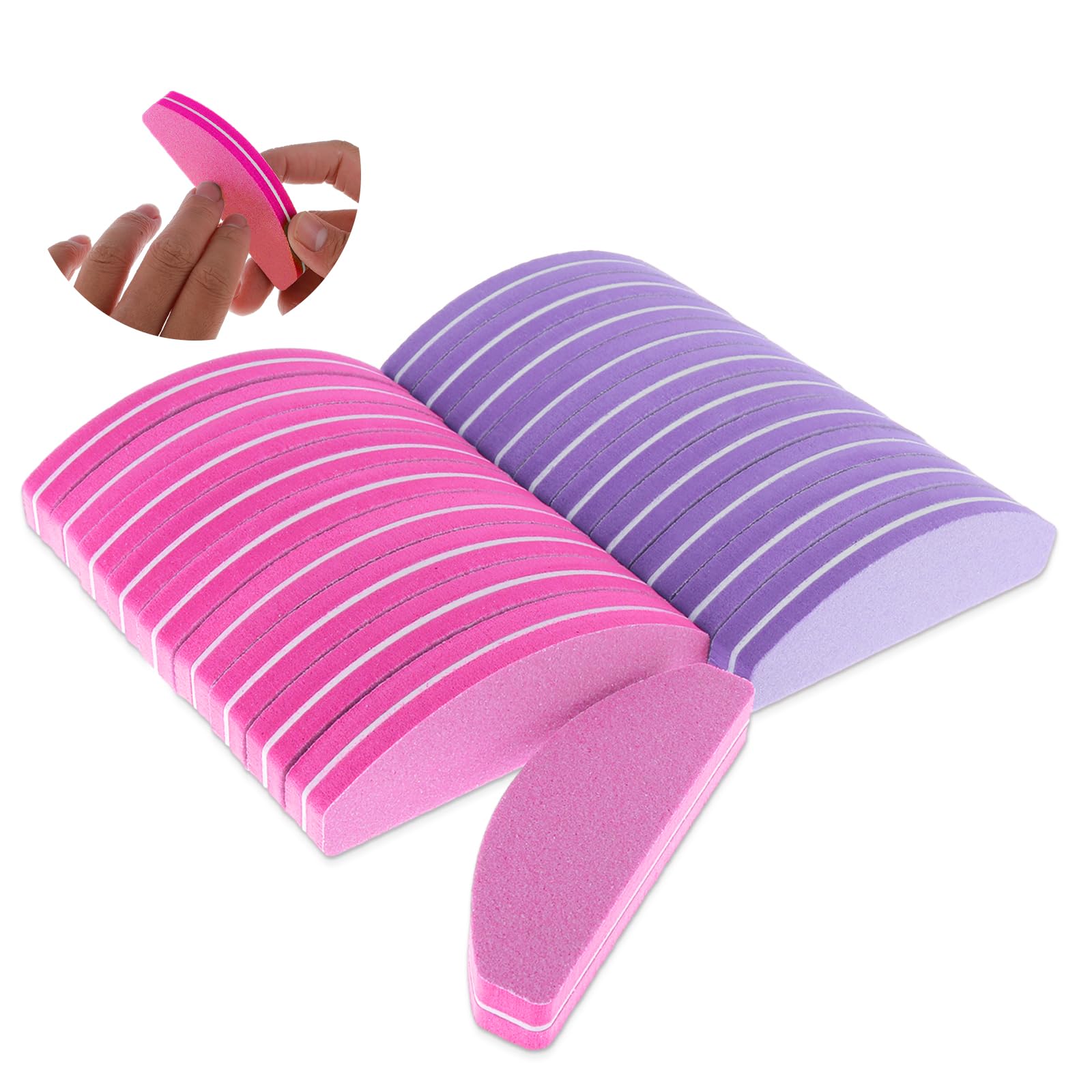 20 Stück Buffer für Nägel, Professionelle Nagelfeile 100/180 Grit Polierfeile Fingernägels,Buffer Schleifblöcke Buffer für Gelnägel,Waschbar Doppelseitige Nagelfeilen für Nagelstudio und Zuhause