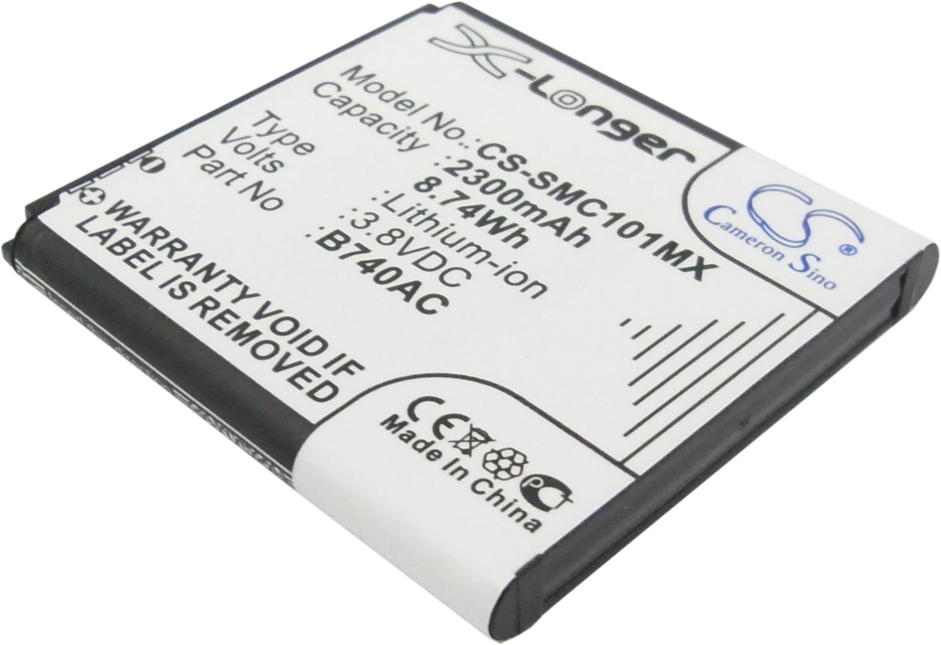 CS New Replacement Battery for Galaxy K, Galaxy S4 Zoom LTE, Galaxy S4 Zoon, NX Mini, S4 Zoom, SM-C101, SM-C105S (2300mAh) B740AC, B740AE, EB-K740AEWEG
