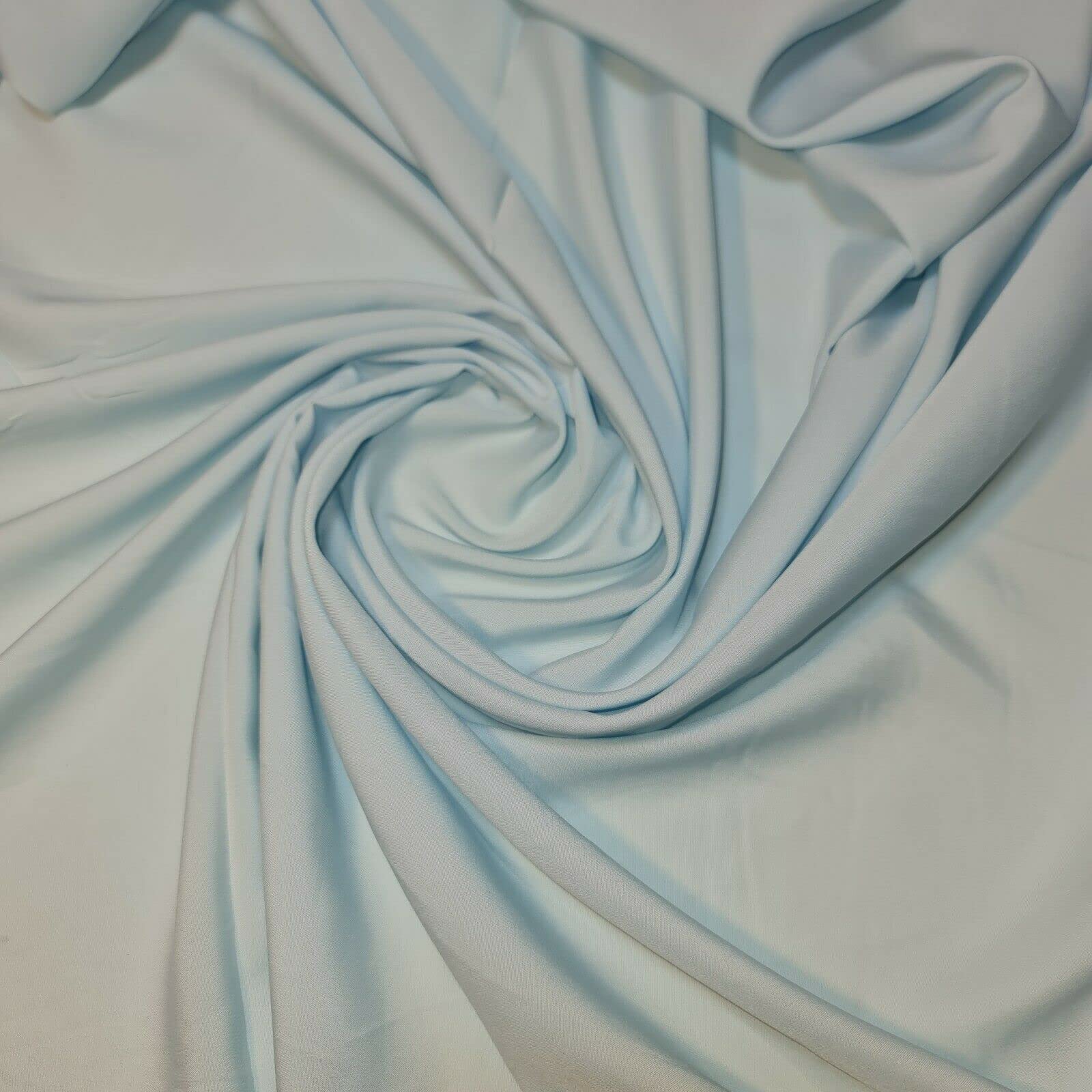 Soft Peach Skin Powder Touch Dress Craft Lining Fabric Material 44" Wide Available in 8 Colours (Ice Blue, 1 Meter) โ image 1
