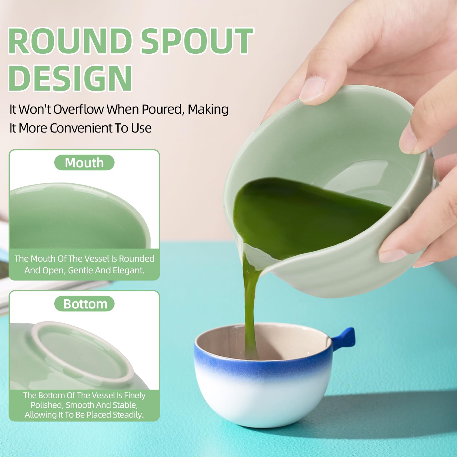 Matcha Set de 6 Piezas – Kit de Ceremonia Japonesa de Matcha con Cuenco de Matcha,Batidor de Matcha de Bambú,Soporte para Batidor,Colador, Cuchara y Pala – Set de Regalo para Amantes del Matcha