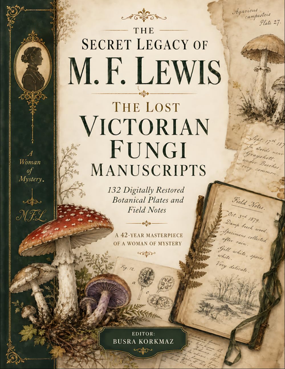 The Secret Legacy of M. F. Lewis: The Lost Victorian Fungi Manuscripts-132 Digitally Restored Botanical Plates and Field Notes: A 42-Year Masterpiece of a Woman of Mystery in Large Format (8.5 x 11)