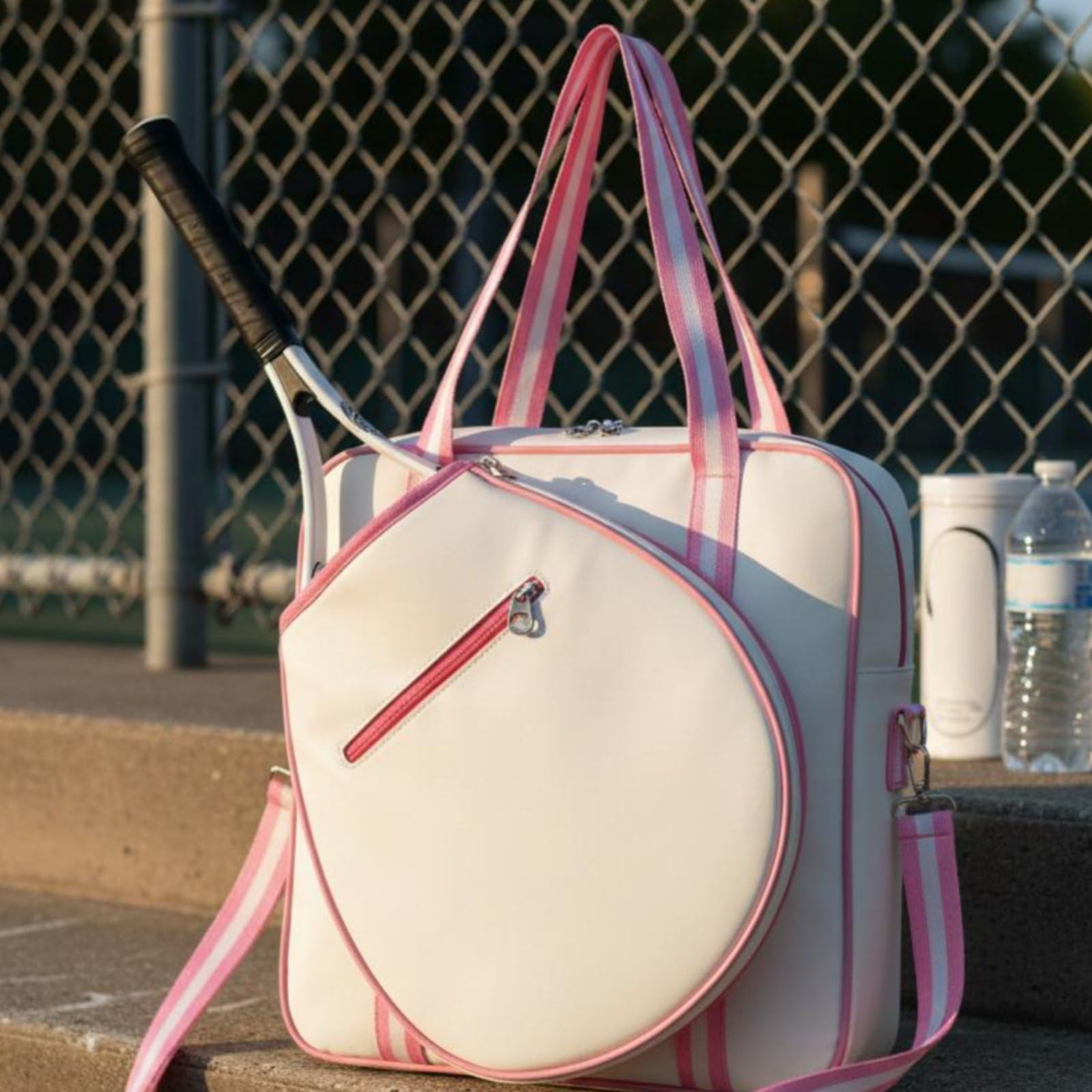 Custodia Racchette Sportive Borsa Tennis Borsa Padel Zaino Badminton Capiente con Alloggiamento Dedicato E Tracolla Regolabile in Oxford Resistente