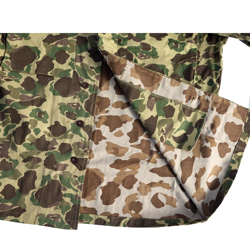 Pacific Camouflage Army HBT Veste de survêtement à chevrons rétro WW2 US