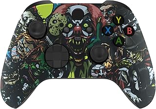 eXtremeRate Carcasa para Xbox Series X S Control Protector Placa Frontal Funda Delantera Reemplazo Kit Cubierta Cover Shell para Xbox Series S X Mando-No Incluye Mando(Fiesta de Miedo)