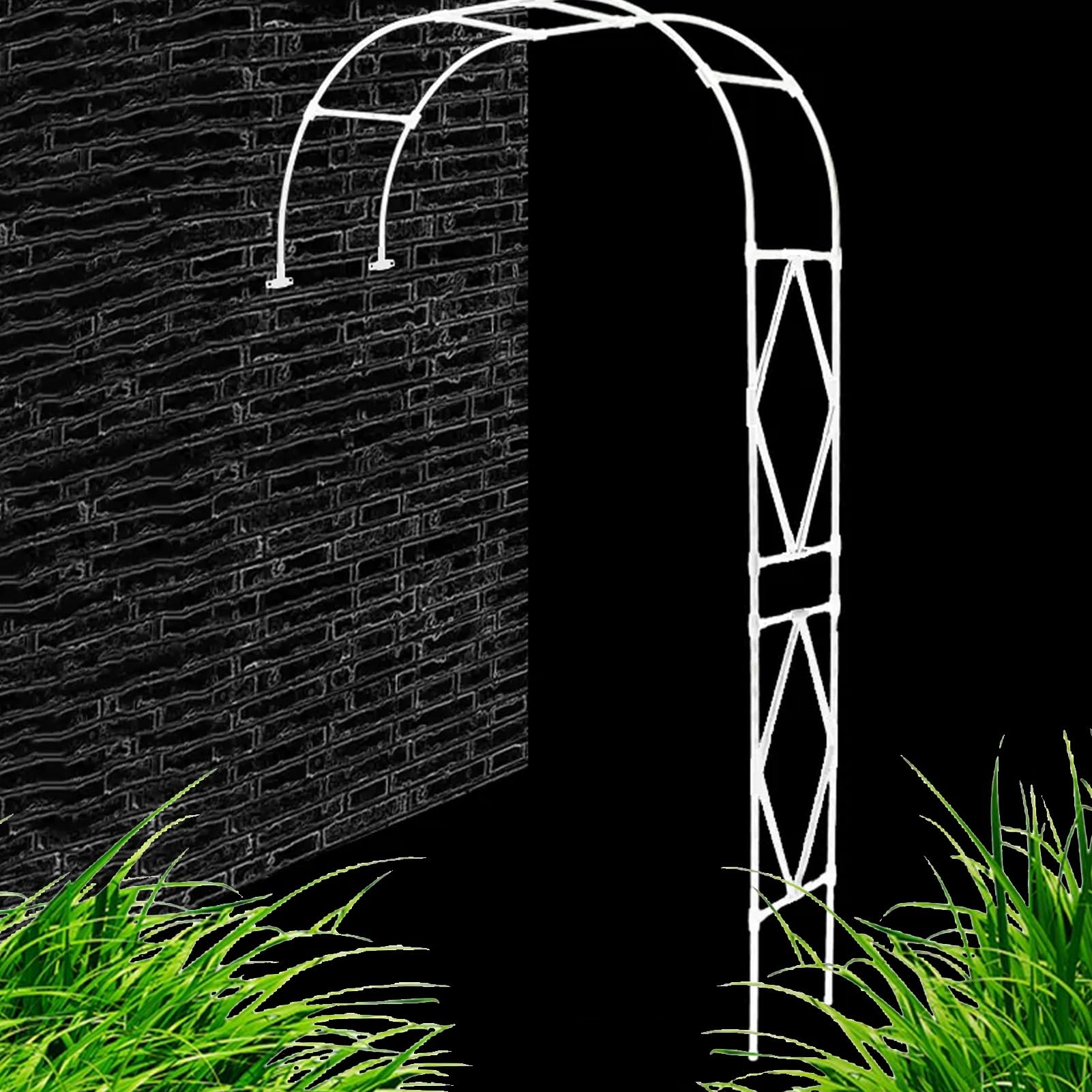 Metalowy łuk ogrodowy do roślin pnących, dekoracyjna pergola ślubna, świąteczna dekoracja ogrodowa, łatwa w montażu kratka podwórkowa na trawnik i dekoracje imprezowe