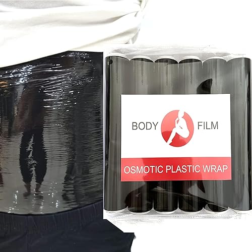 Miniatura 2 de 6 rollos de 200 pies de plástico osmótico para adelgazar el cuerpo, envoltura para entrenamiento y mejorar el sudor, envoltura de estómago para