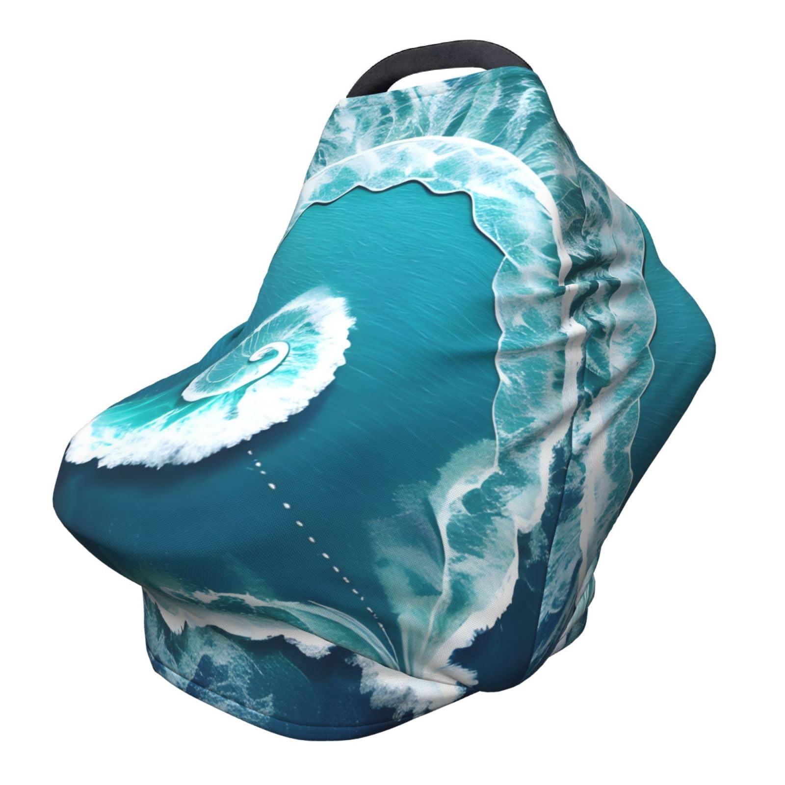 XZDHYZ Sea of Love Versatile full-print Stroller Chair Cover/Nursing Cover, specially designed for your baby, Black