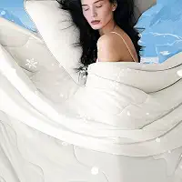 DOWNCOOL Edredão refrescante, cobertor refrescante branco creme, tamanho Queen, edredom refrescante para dormir quente, colcha de verão respirável, leve e macio Q-Max>0,4 edredom frio Arc-Chill, 223