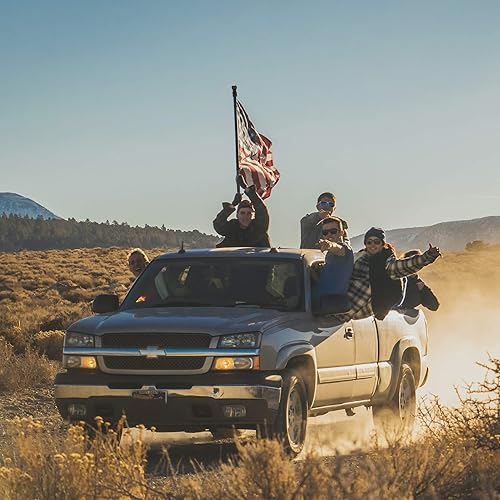 Miniatura 21 de Mástil de bandera para casa con bandera estadounidense de 3 x 5, montaje en pared de 6 pies con soporte para porche del hogar, decoración al aire