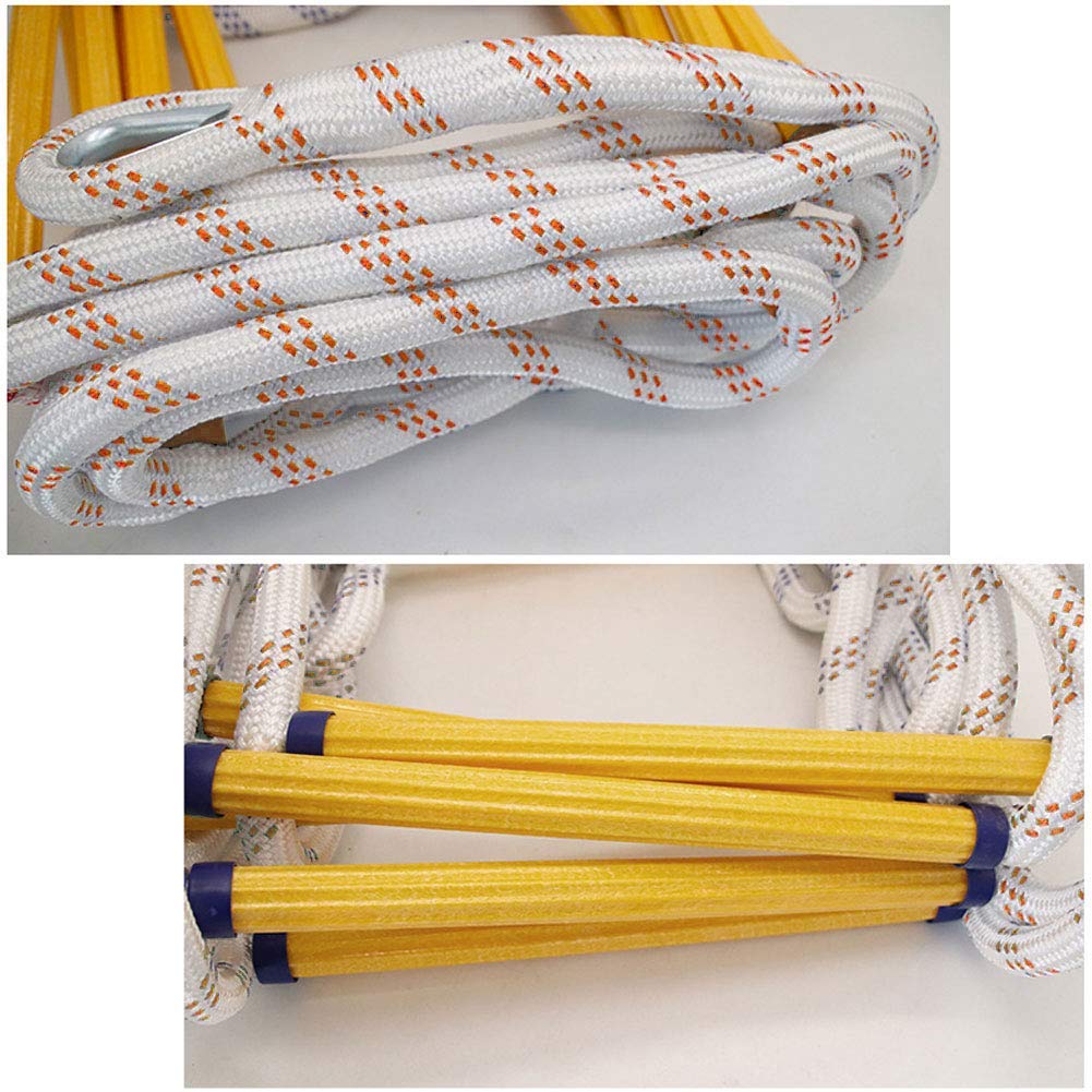 Scala Di Salvataggio Meidansini - 10 M, Ignifuga, Portata 900 Kg, Con Moschettoni, Per Emergenze - Foto 14