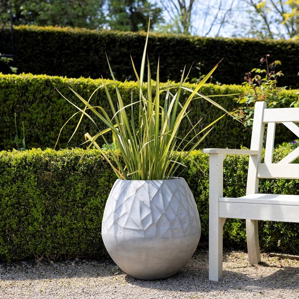 Primrose Round Planter 50cm Grey
