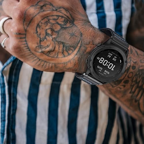 Miniatura 2 de Compatible con Garmin, correa deportiva de nailon para reloj fnixForerunnerVivoactiveApproachMARQquatixD2 Series resistente banda de repuesto para